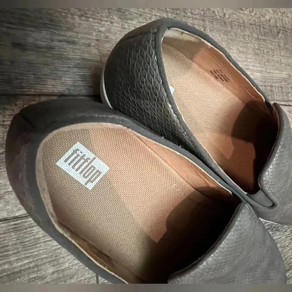 Fitflop Superskate Snake Gray Loafers size 6.5 comfort walking slip on sneaker - Picture 7 of 8